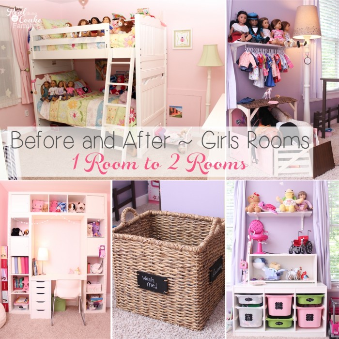 girls bedroom room shared two budget clutterbug decorating ikea into bedrooms small split girl rooms separate teenage boy themed divide