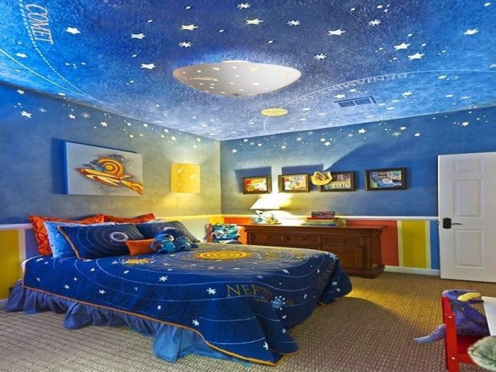 celestial bedroom bedrooms theme themed moon stars decorating wallpapers walls astrology decor wallpaper star bedding galaxy wall decorations manor maries