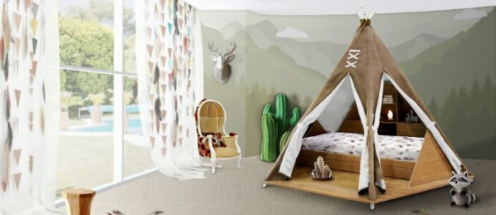 girls' bedroom designs with a nature and wildlife focus