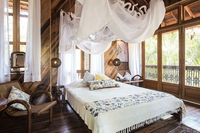 tropical bedroom style wood beautiful bedrooms balcony cozy trendy interior