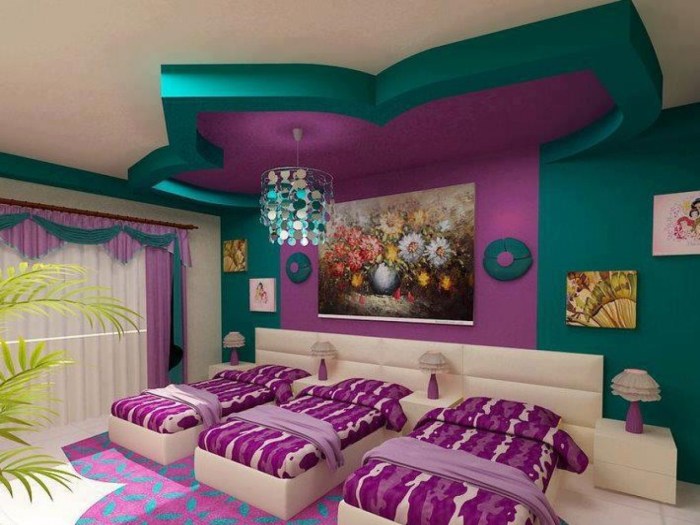 creative girls' bedroom ceiling design ideas