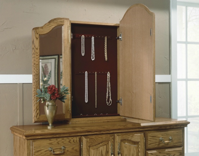 white bedroom set with a secret jewelry compartment