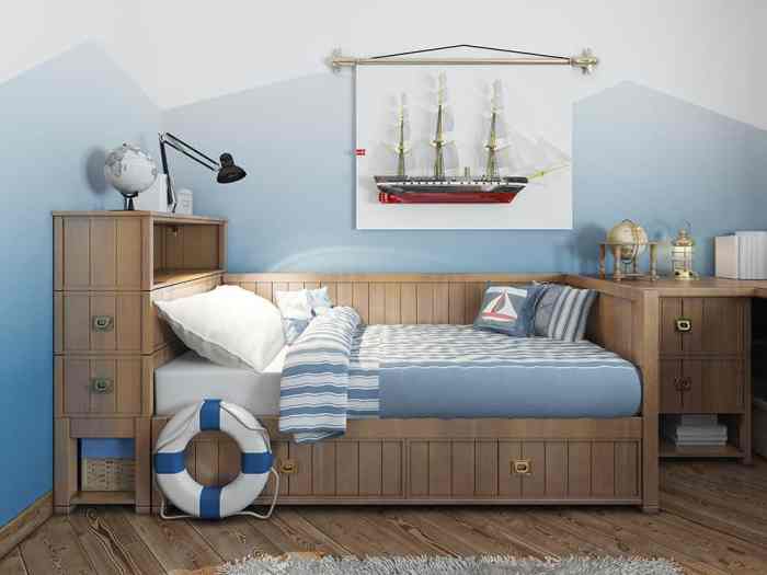 nautical and marine-inspired teen bedroom themes