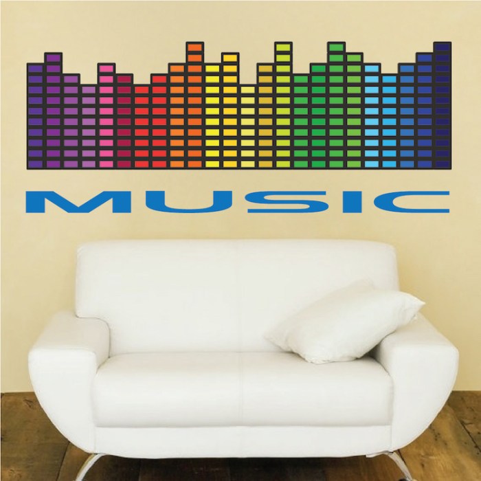 music-themed teen bedroom accessories and wall decals