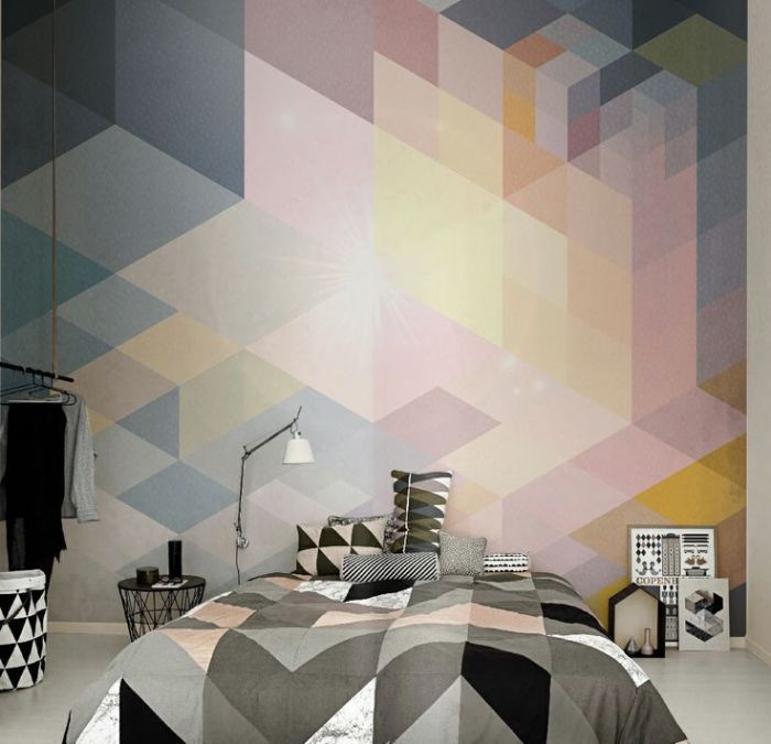 bedroom geometric trendy decor catching eye décor digsdigs