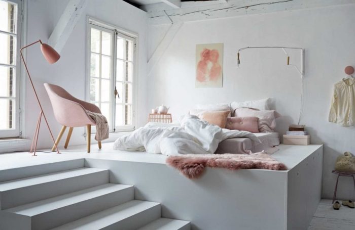 bedroom pastel colored