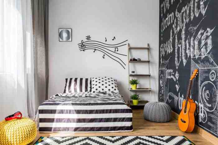 bedroom music musical themed bedrooms notes room interesting instruments rock boy teen boys inspired interior star decal pb teens theme