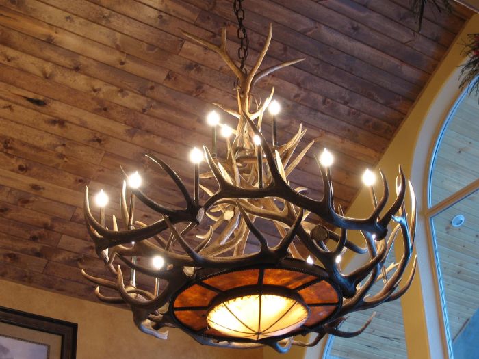 antler chandelier rustic light antlers chandeliers ceiling elk fixtures lights large deer lighting mica real rawhide moose house fans kit