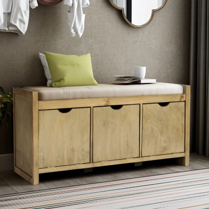 solid wood bedroom storage bench for durable use