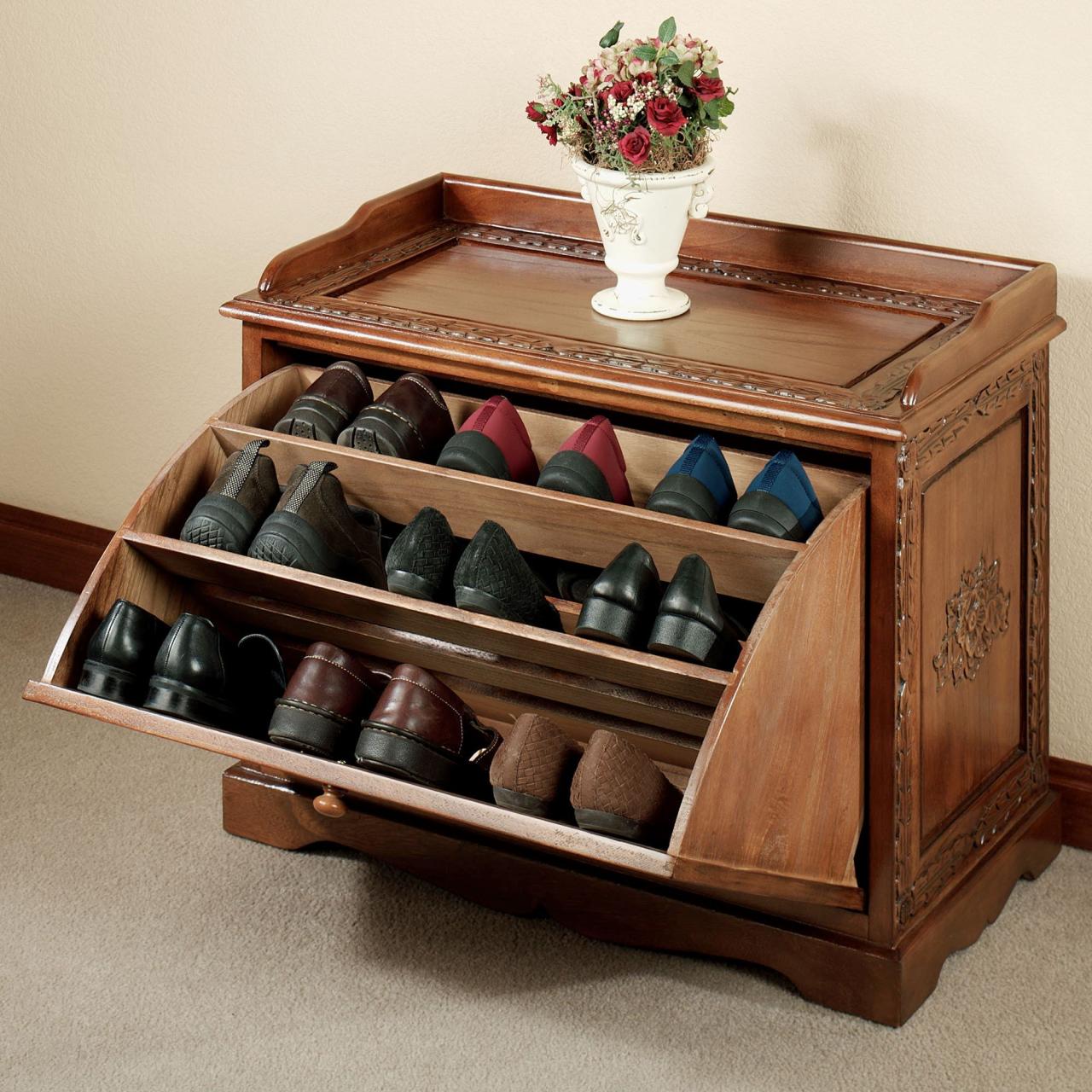 bedroom storage bench with shoe storage solutions terbaru