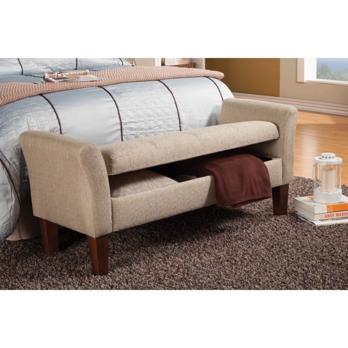 multi-functional bedroom storage bench with multiple uses