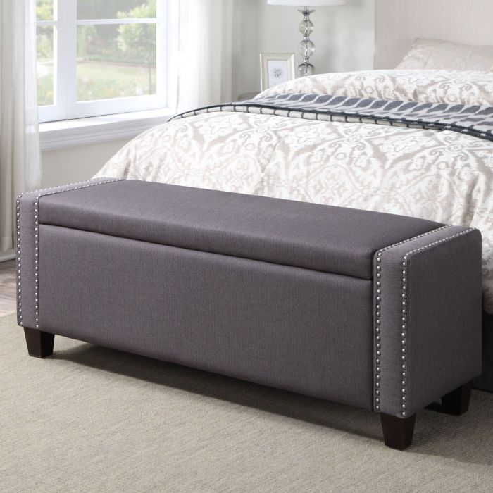 padded bedroom storage bench for extra seating comfort terbaru