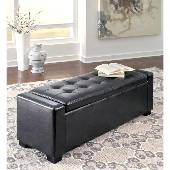 upholstered bedroom storage bench with tufted top terbaru