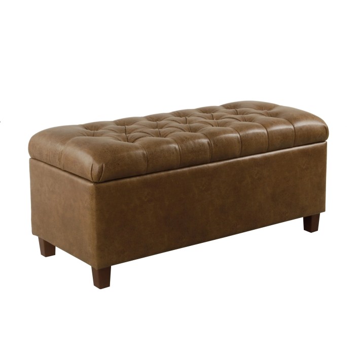 bedroom storage bench with tufted leather for sophisticated look terbaru