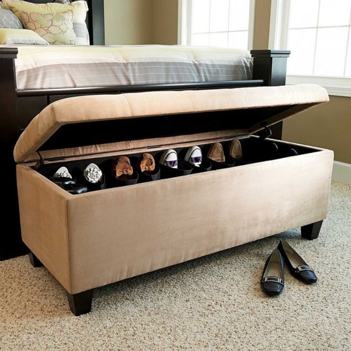 DIY bedroom storage bench project ideas