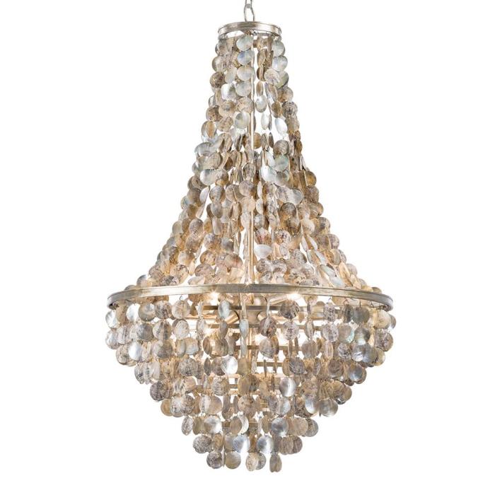 capiz shell bedroom chandeliers for coastal elegance