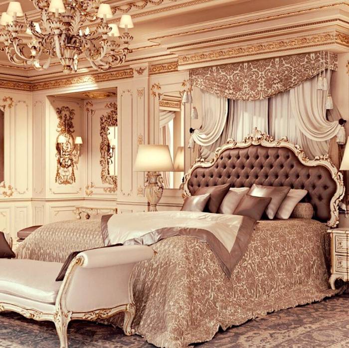 luxury bedroom design with elegant furnishings terbaru