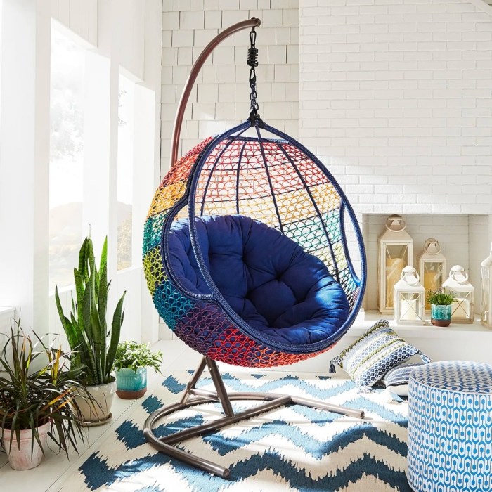 colorful fabric hanging chairs for vibrant bedrooms terbaru