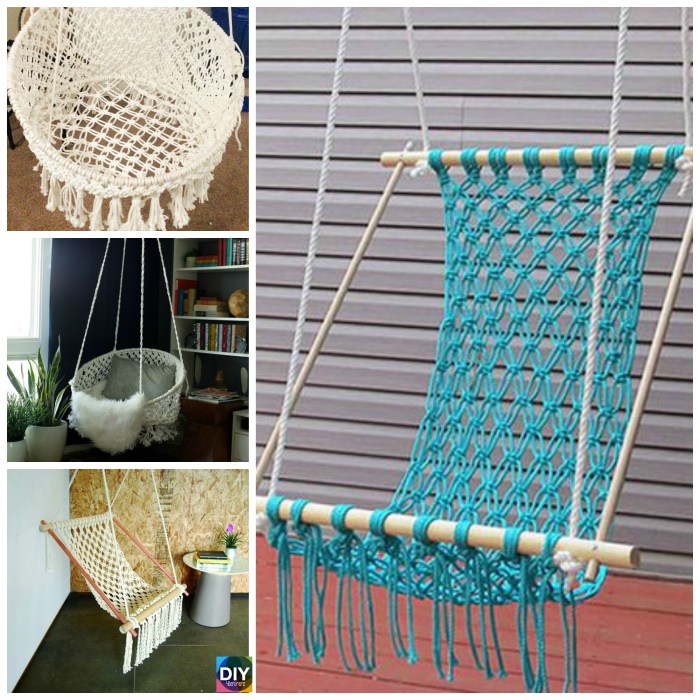 DIY macrame hanging chair ideas for bedrooms