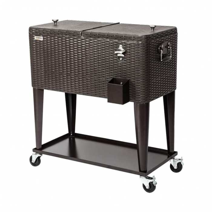 Patio coolers with stands