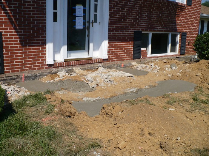 Footing porch footings foundation replaced season residential already pier