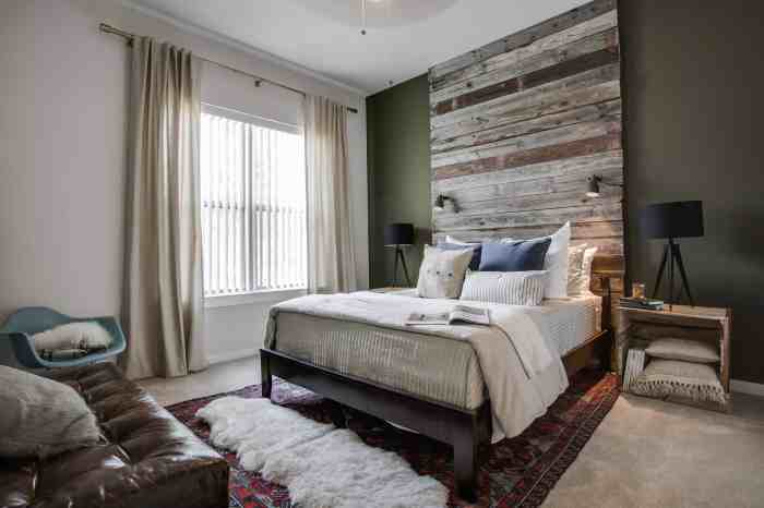 masculine bedroom design with bold textures terbaru