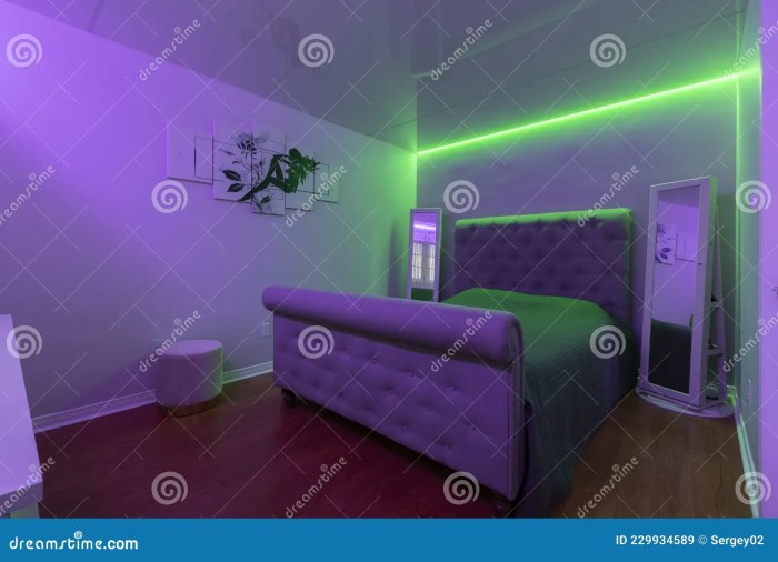 bedroom design with dynamic and interactive lighting