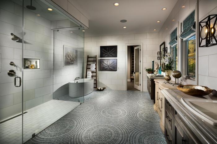 Custom-designed ceramic tiles for unique bathrooms