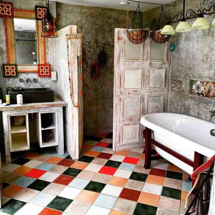 Light colored flooring to brighten bathrooms