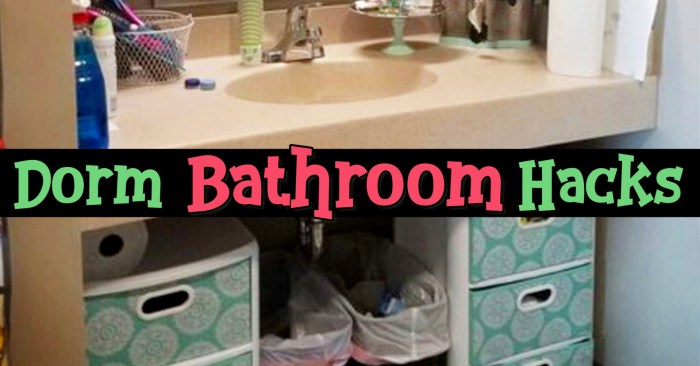 Bathroom storage hacks for college dorms