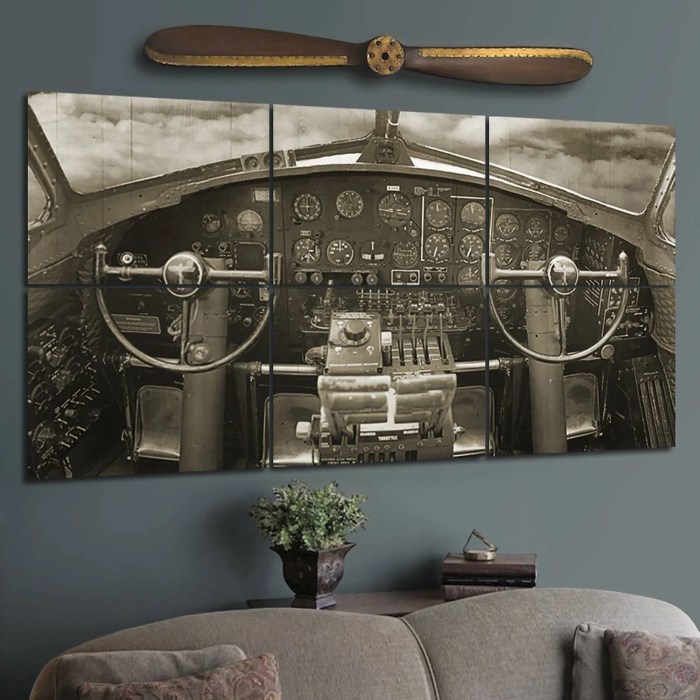 Vintage airplane themed boys' bedroom sets