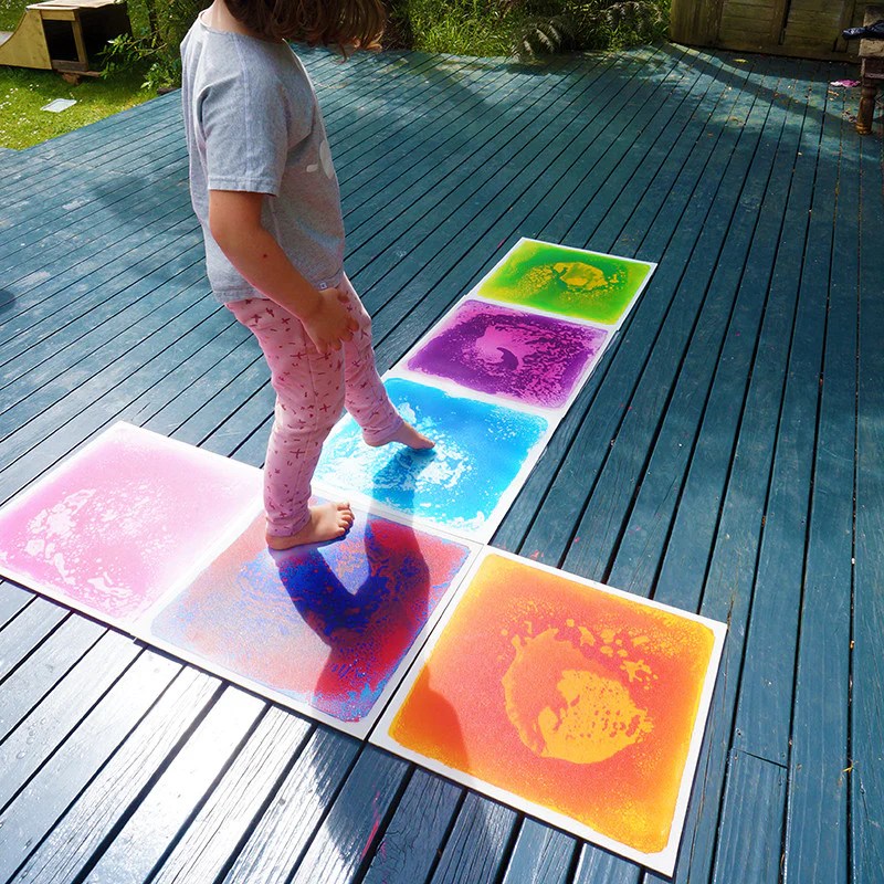 Tactile textured tiles for a sensory bathroom experience